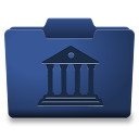 Blue Library Icon 128x128 png